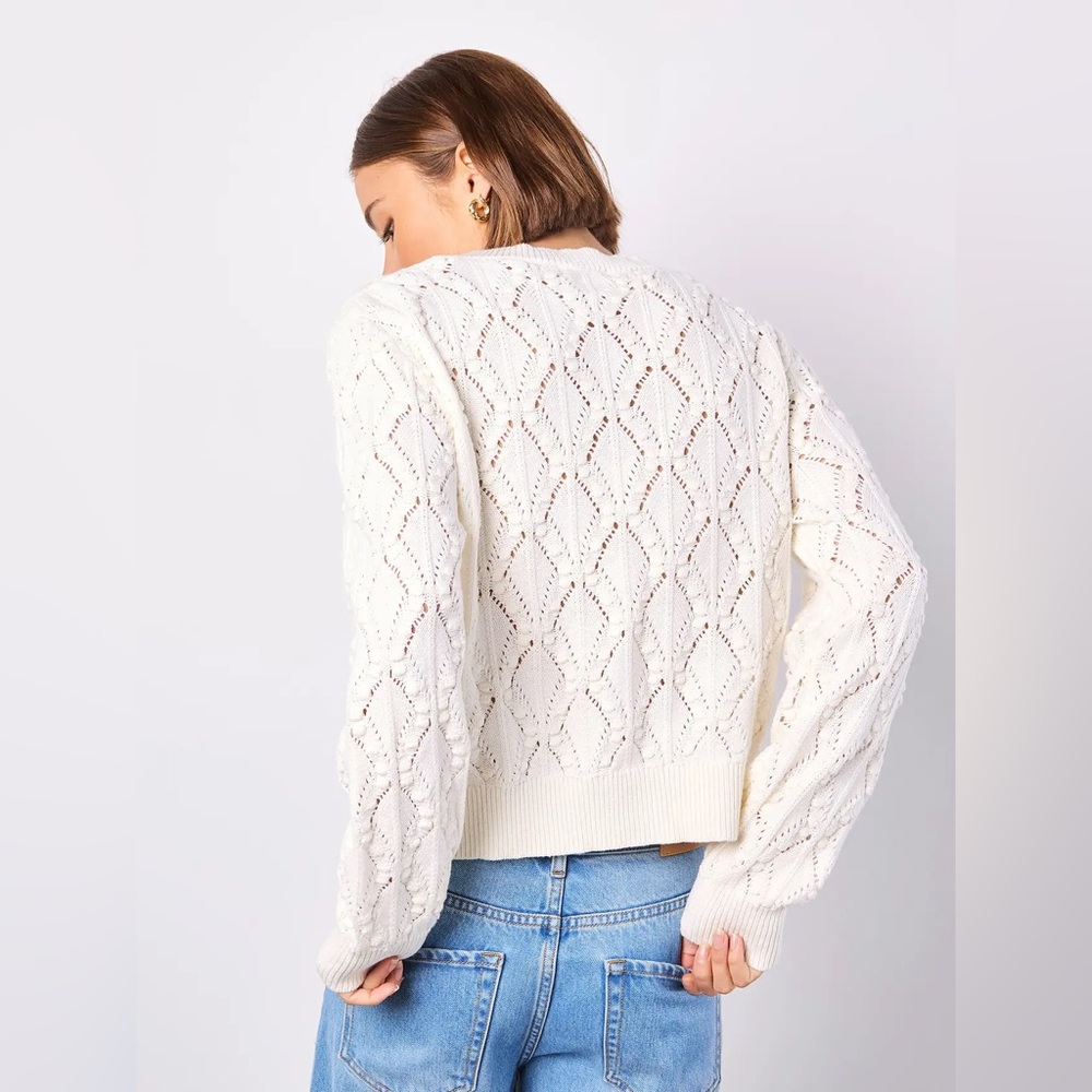 APRICOT 🍑- Pointelle cardigan knit - Picture 4 of 4